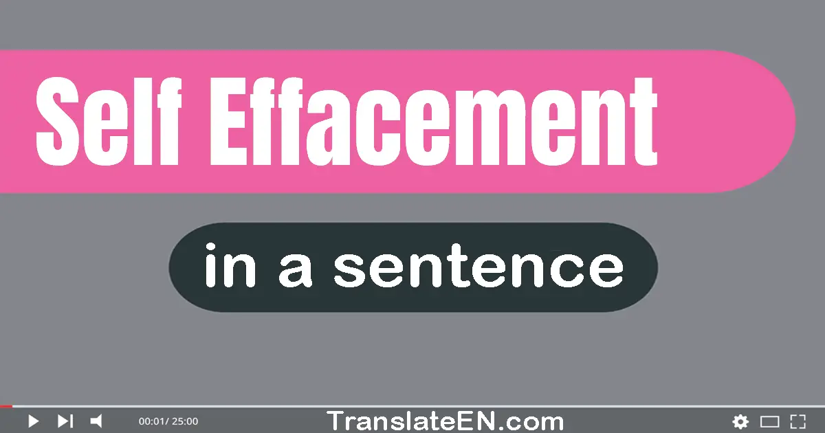 Self-effacement in a sentence