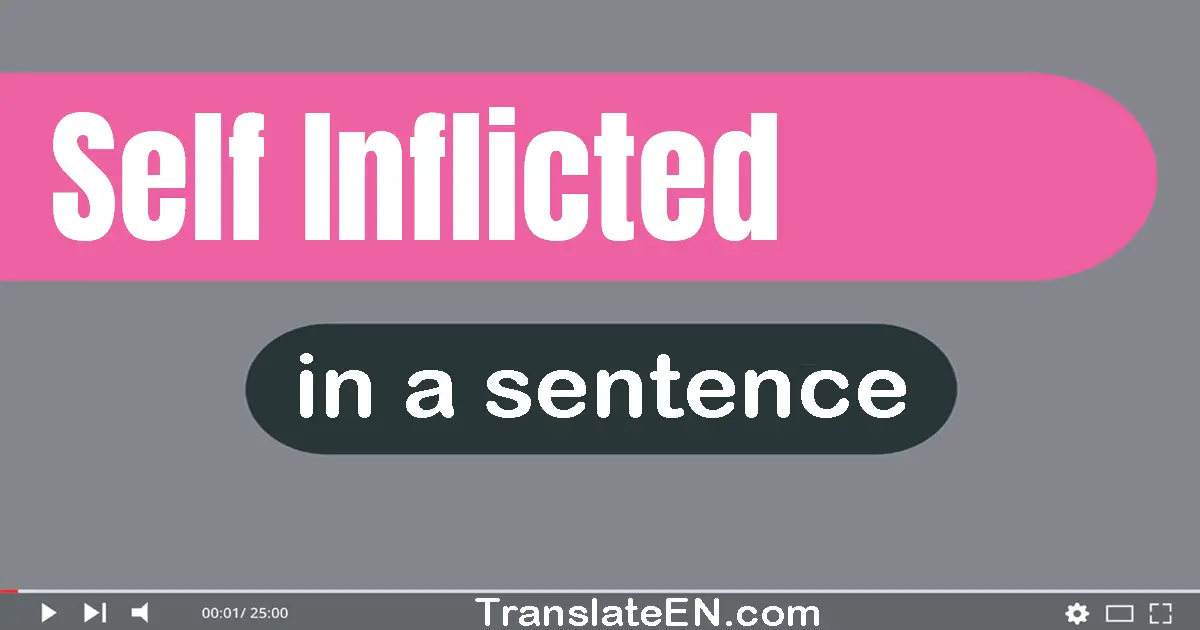 Use "self-inflicted" in a sentence | "self-inflicted" sentence examples