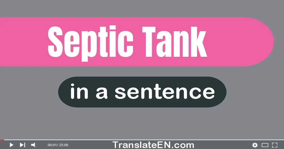 Septic Tank in a sentence