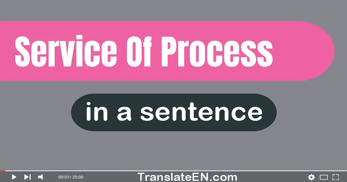 Service Of Process in a sentence