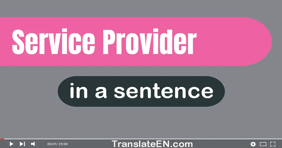 Service Provider in a sentence