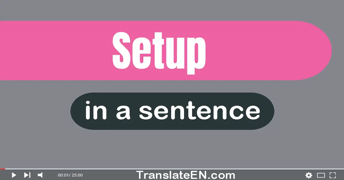 Setup in a sentence