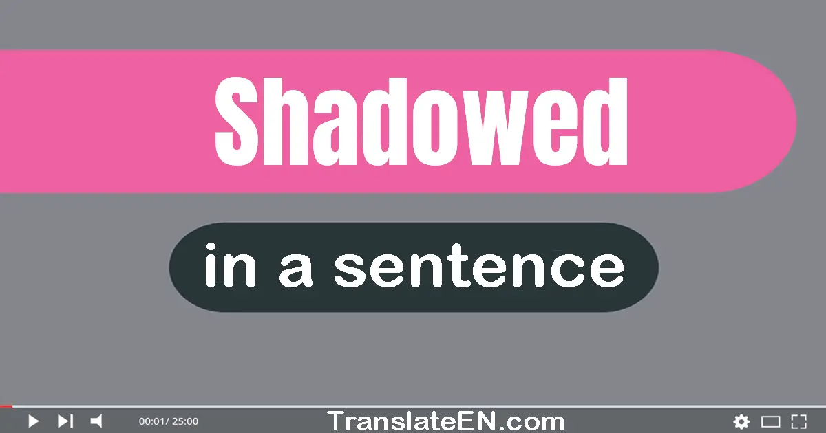 Shadowed in a sentence