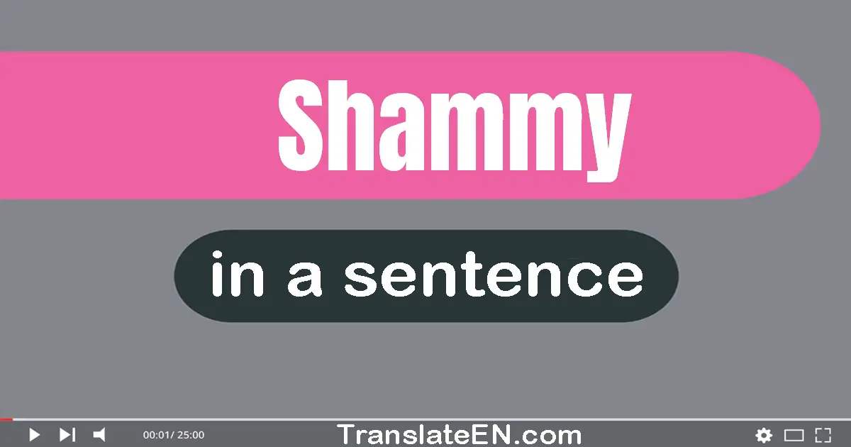 Shammy in a sentence