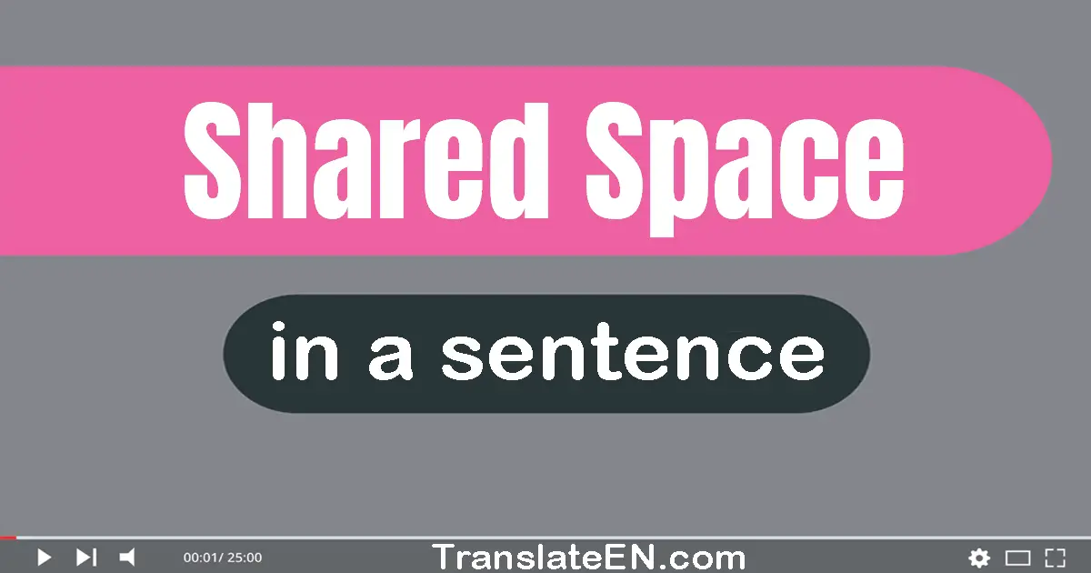 Shared Space in a sentence