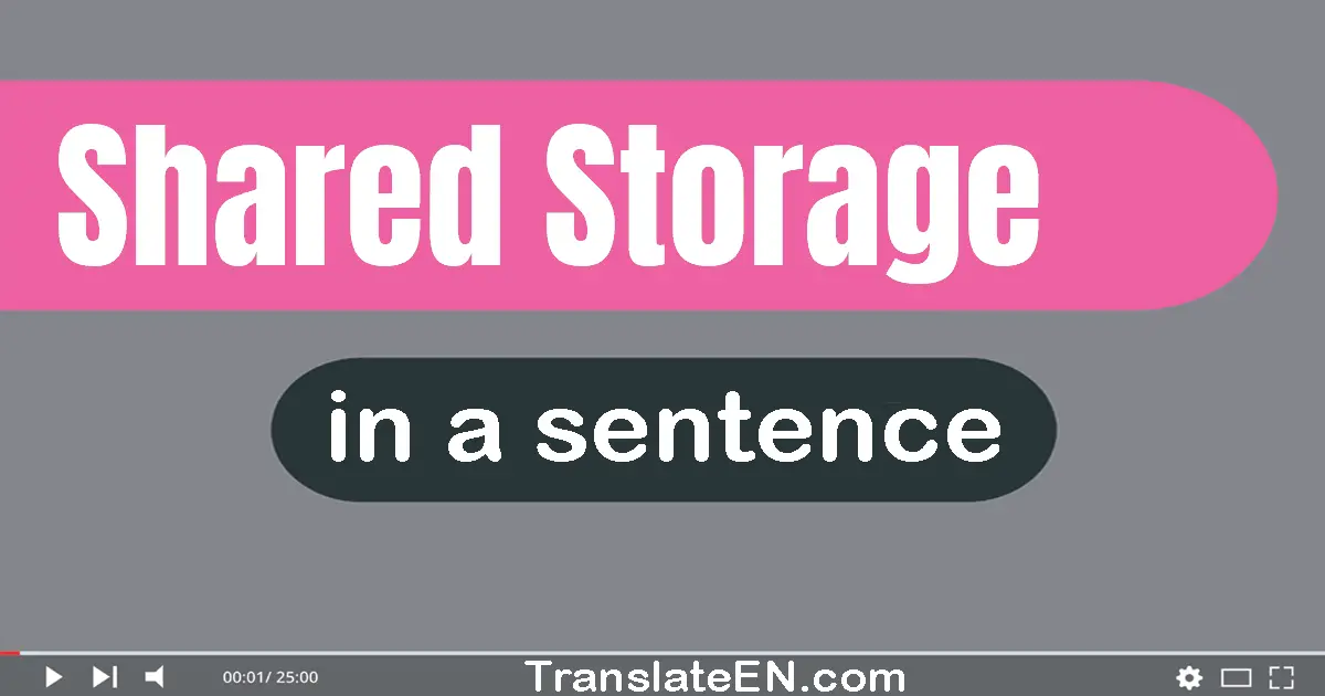 Shared Storage in a sentence