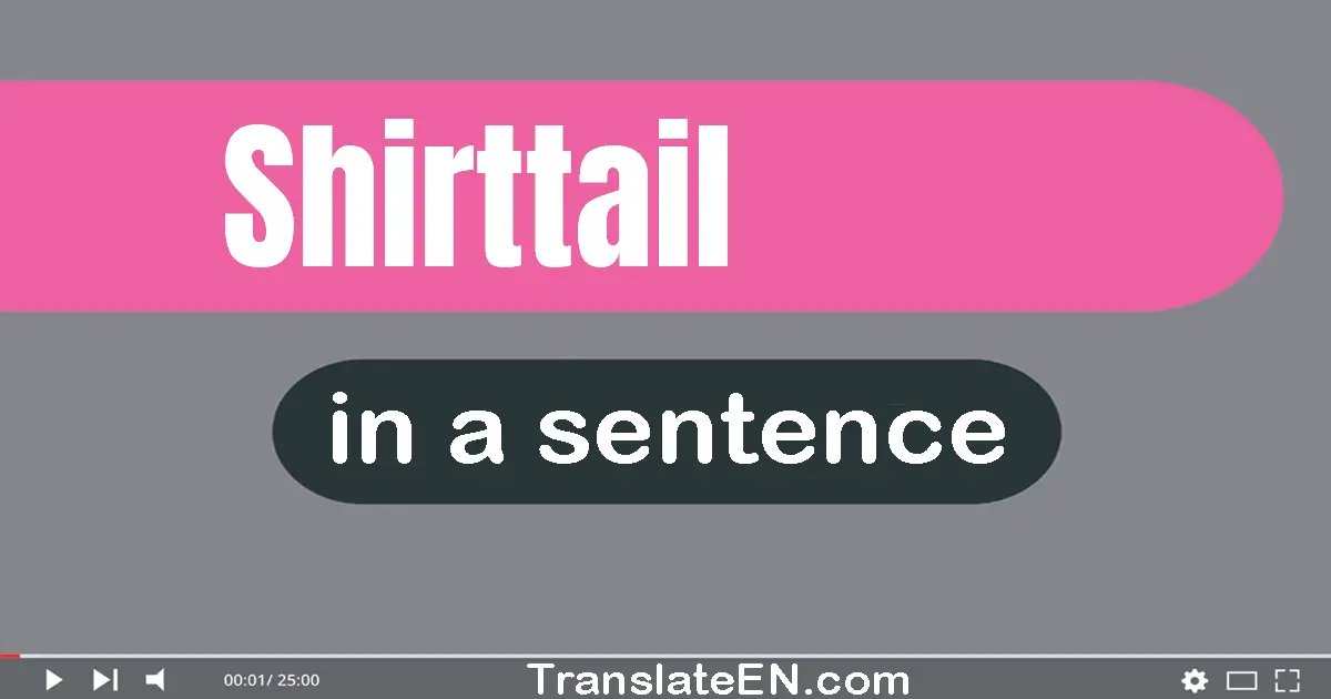 Shirttail in a sentence