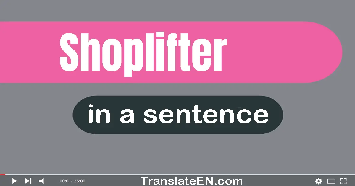 Shoplifter in a sentence