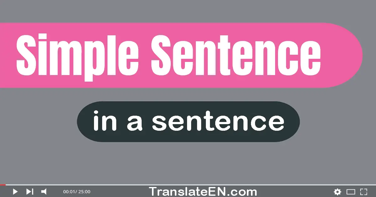 Simple Sentence in a sentence