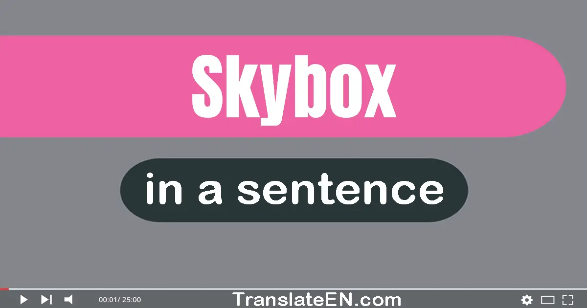 Skybox in a sentence