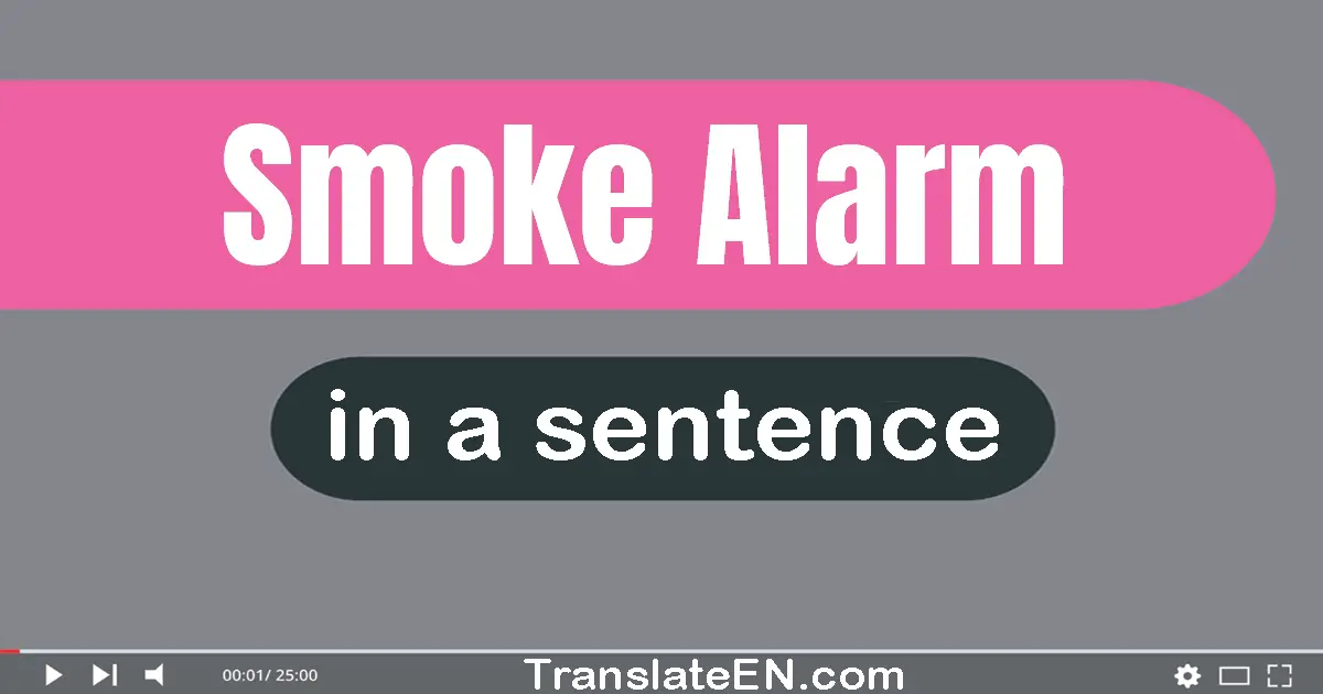 Smoke Alarm in a sentence