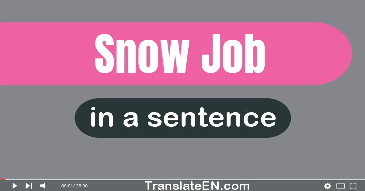 Snow Job in a sentence