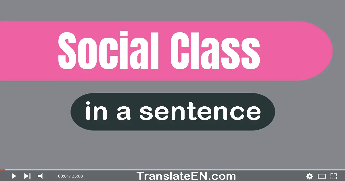 Social Class in a sentence