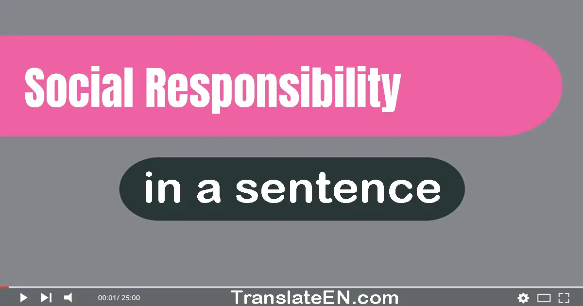 Social Responsibility in a sentence