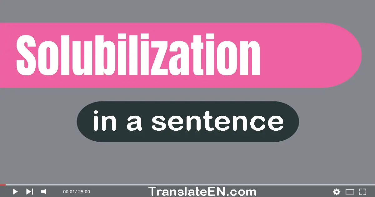 Solubilization in a sentence