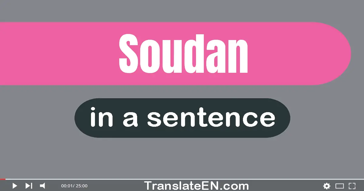 Use "soudan" in a sentence | "soudan" sentence examples