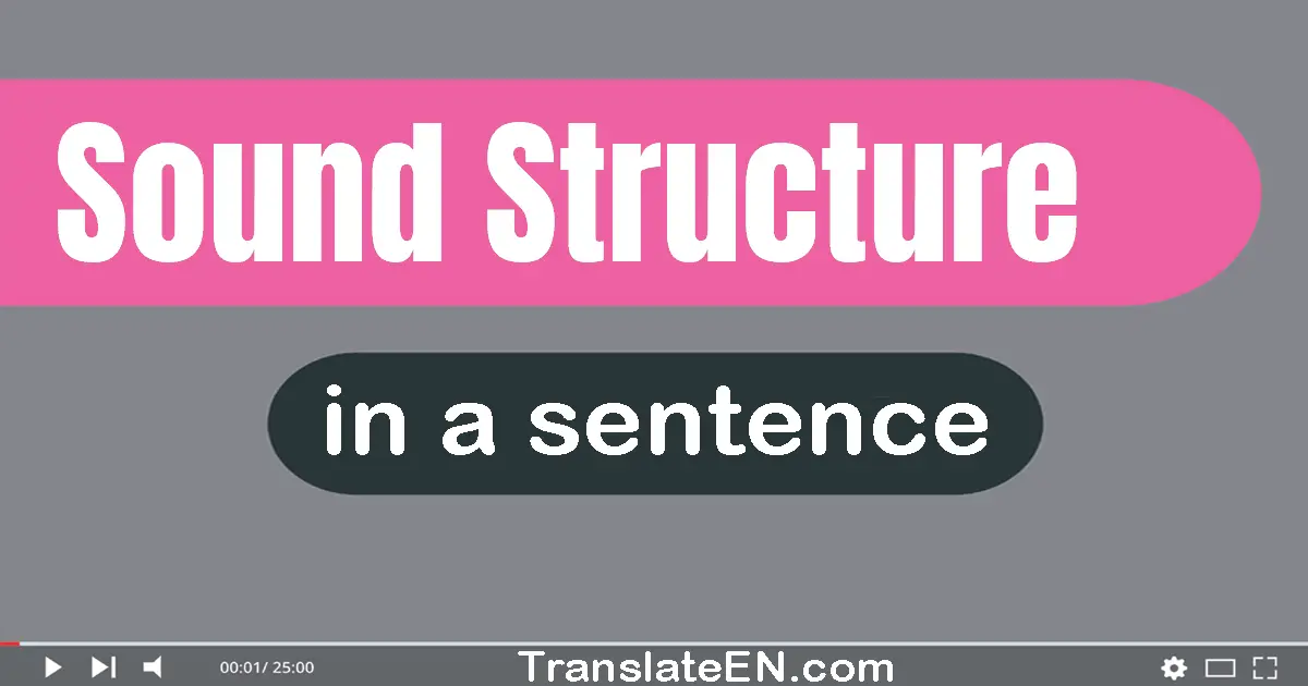 Sound Structure in a sentence