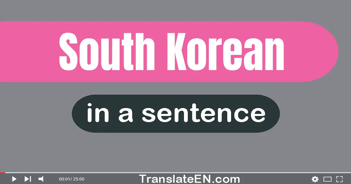 South Korean in a sentence