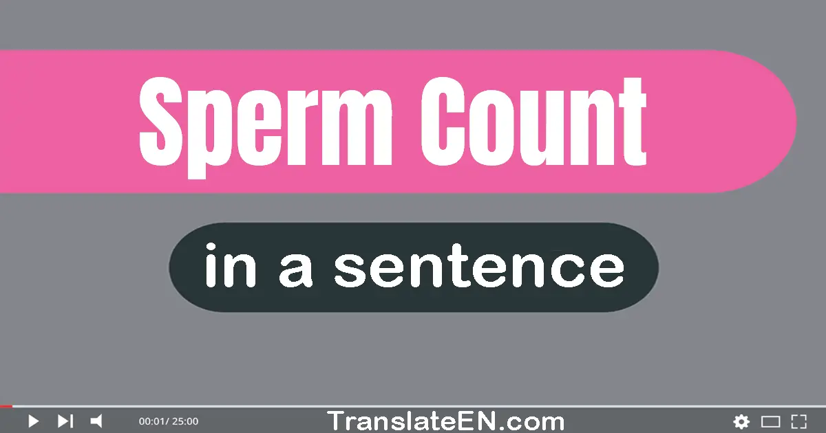 Sperm Count in a sentence