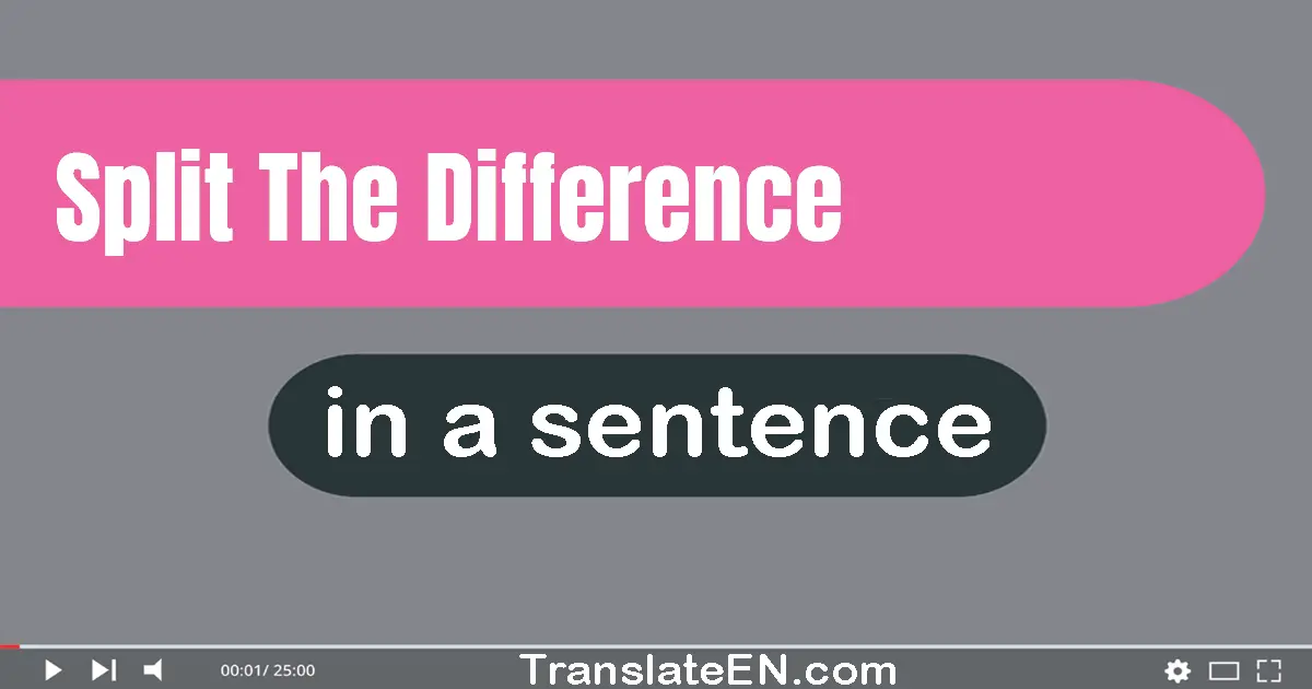 Split The Difference in a sentence