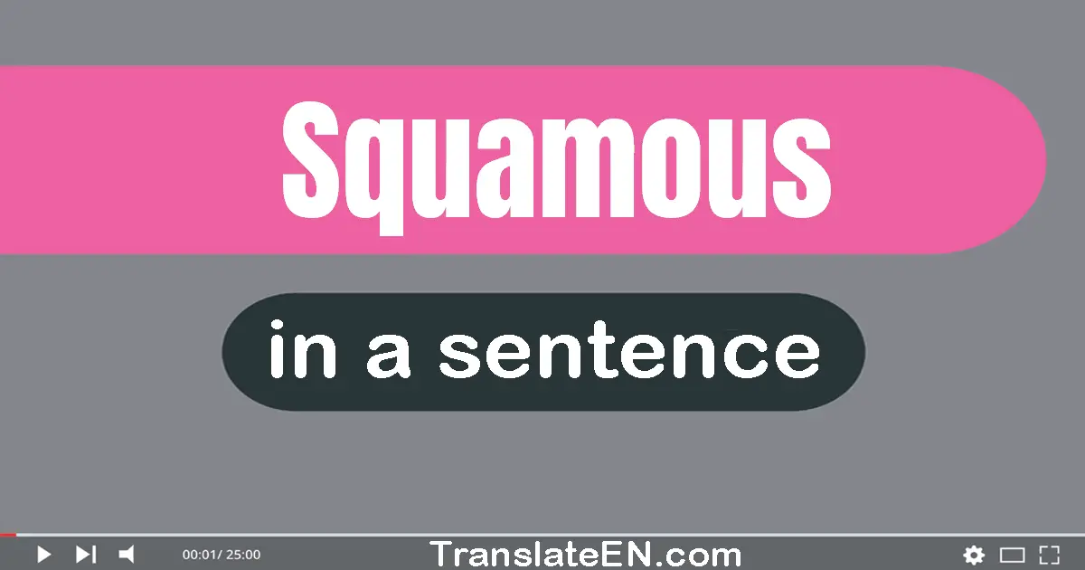 Squamous in a sentence