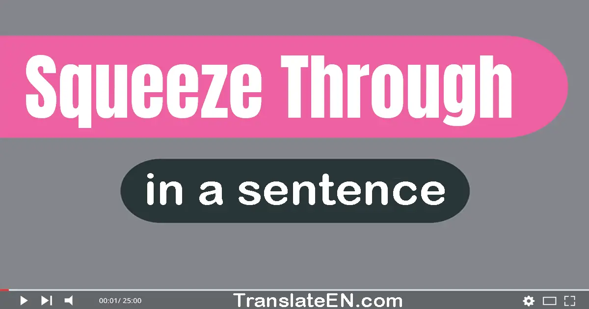 Squeeze Through in a sentence