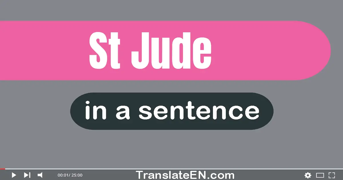 St. Jude in a sentence