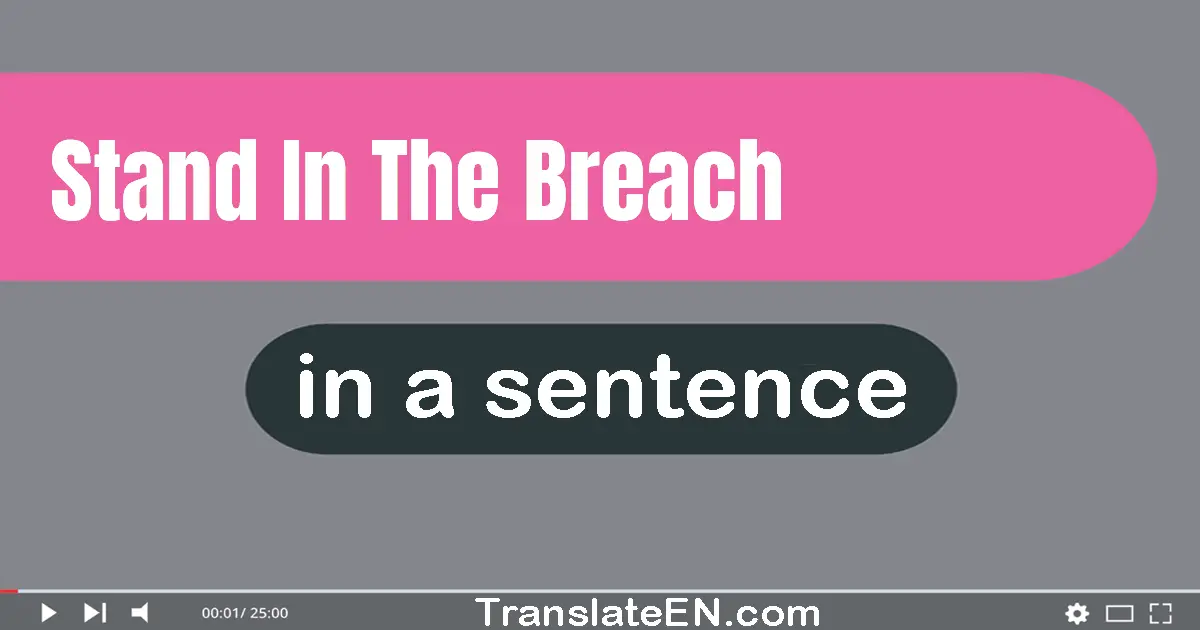 Stand In The Breach in a sentence