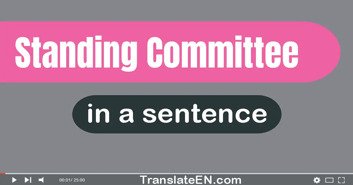 Standing Committee in a sentence