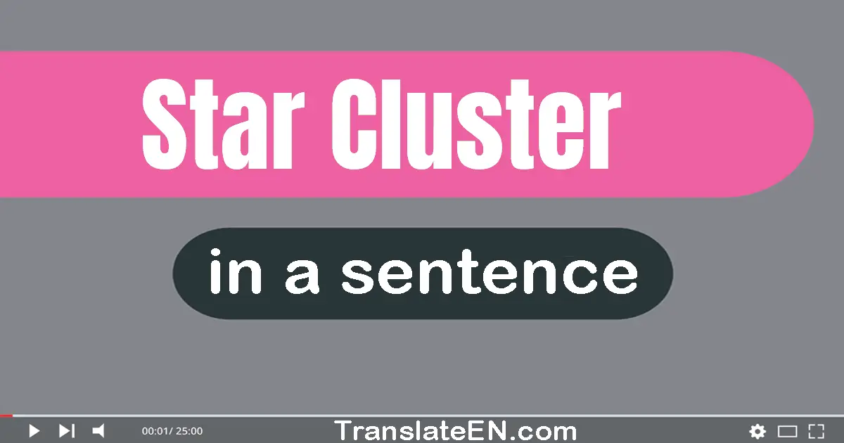 Use "star cluster" in a sentence | "star cluster" sentence examples