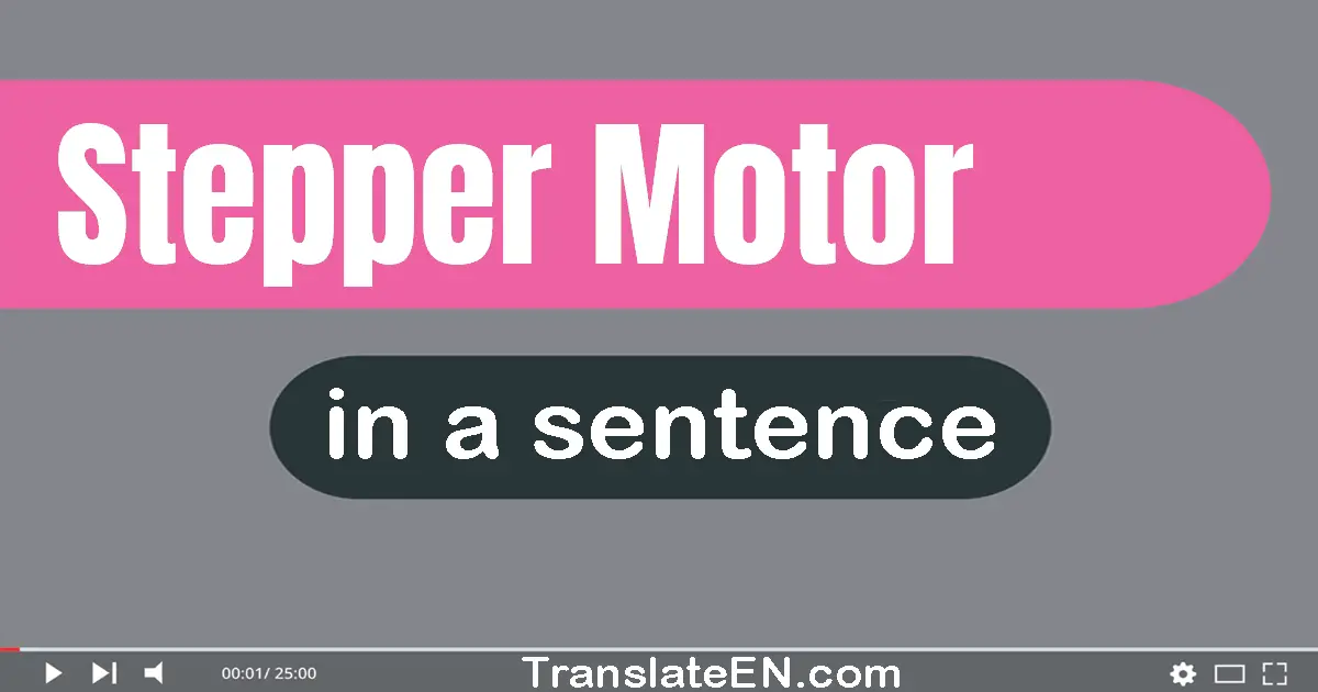 Stepper Motor in a sentence