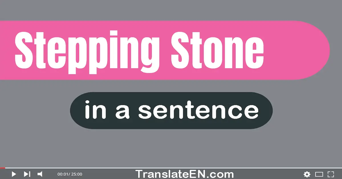 Stepping Stone in a sentence