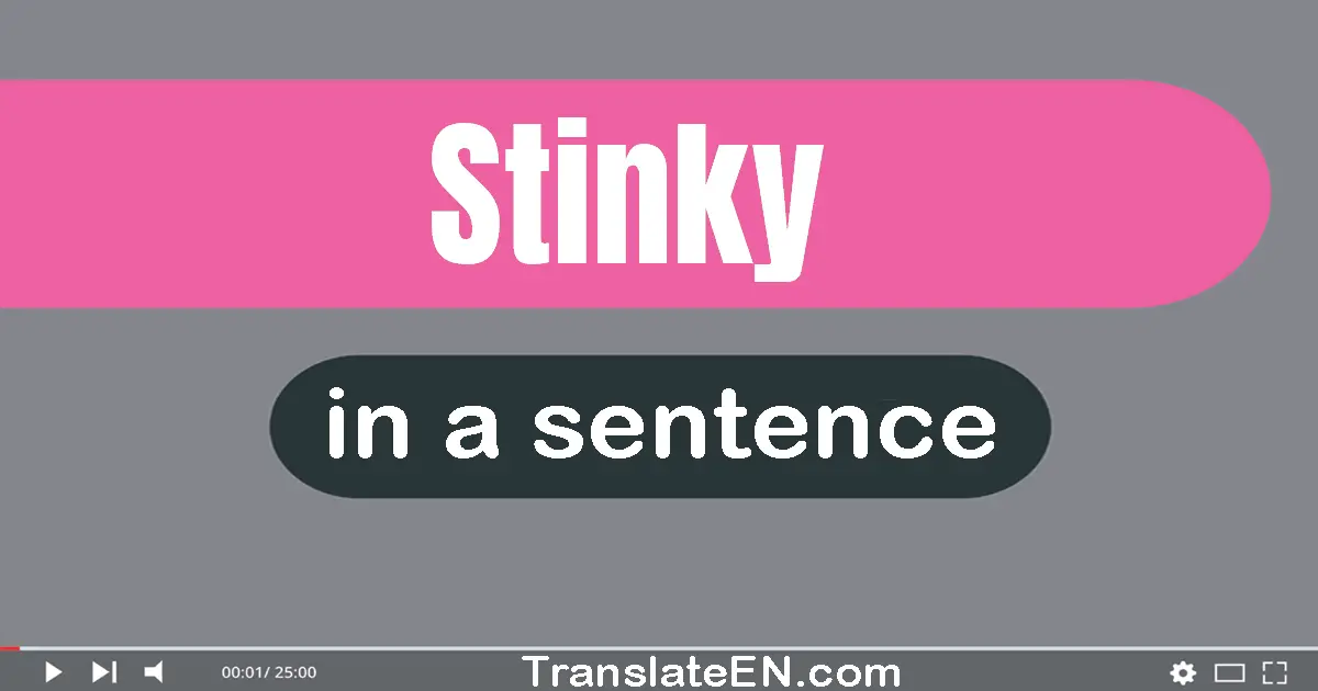 Stinky in a sentence