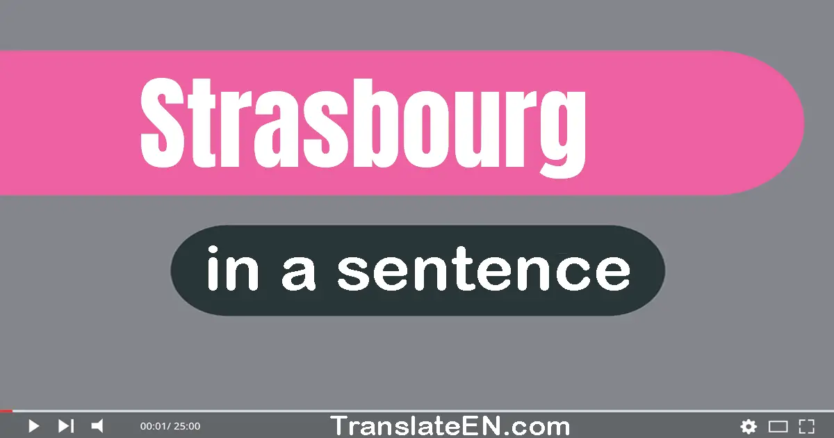 Strasbourg in a sentence