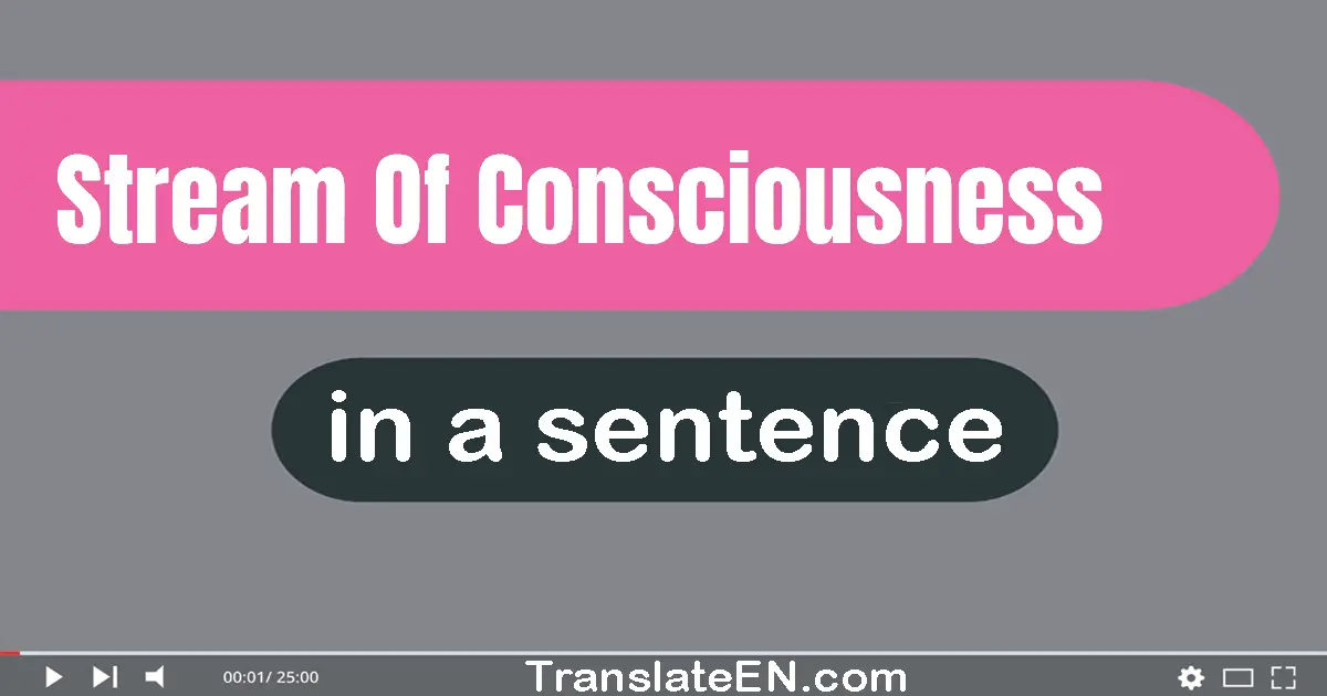 Stream Of Consciousness in a sentence