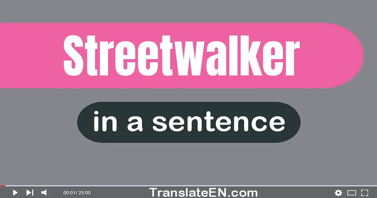 Streetwalker in a sentence