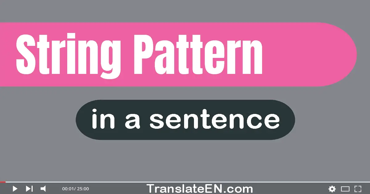 String Pattern in a sentence