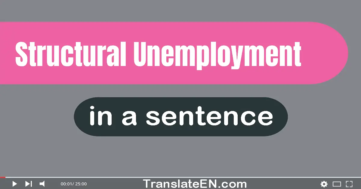 Use "structural unemployment" in a sentence | "structural unemployment" sentence examples
