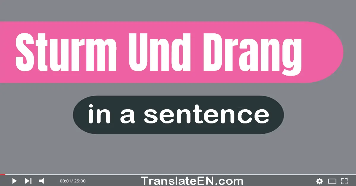 Sturm Und Drang in a sentence