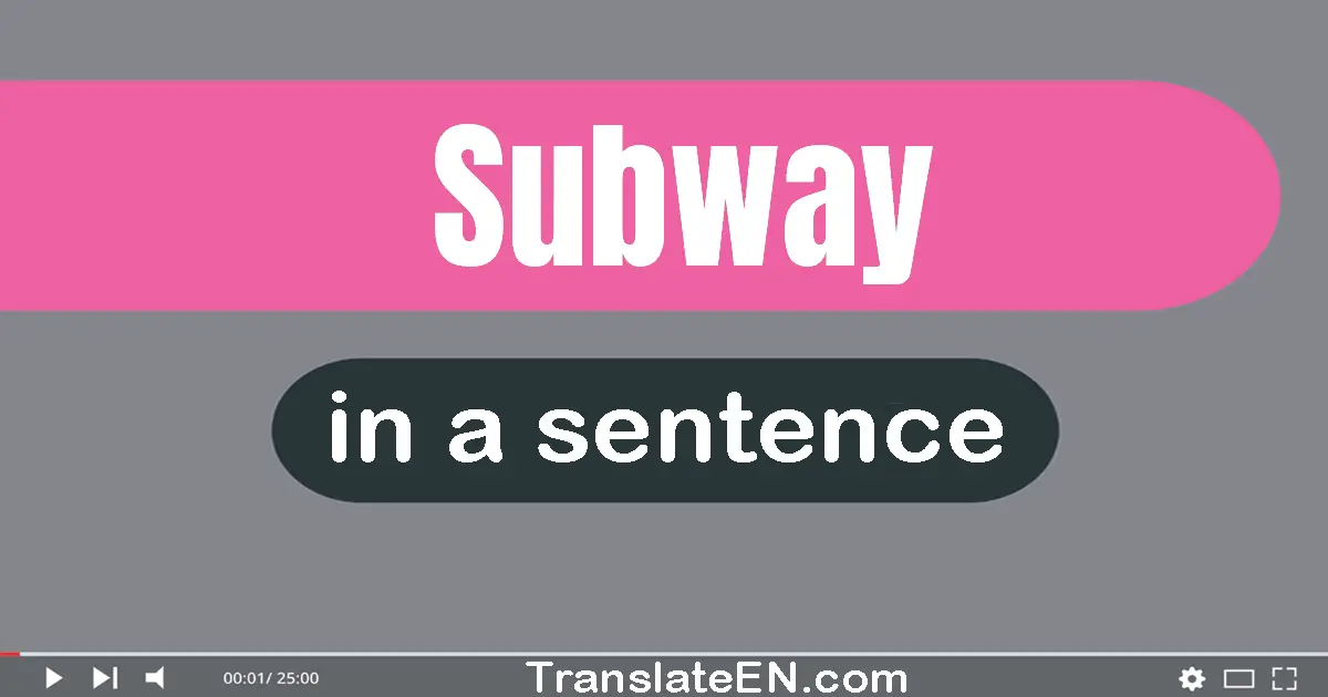 Subway in a sentence