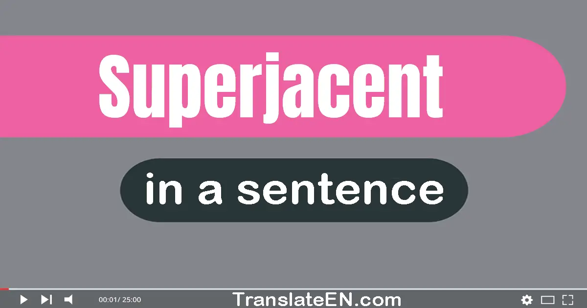 Superjacent in a sentence