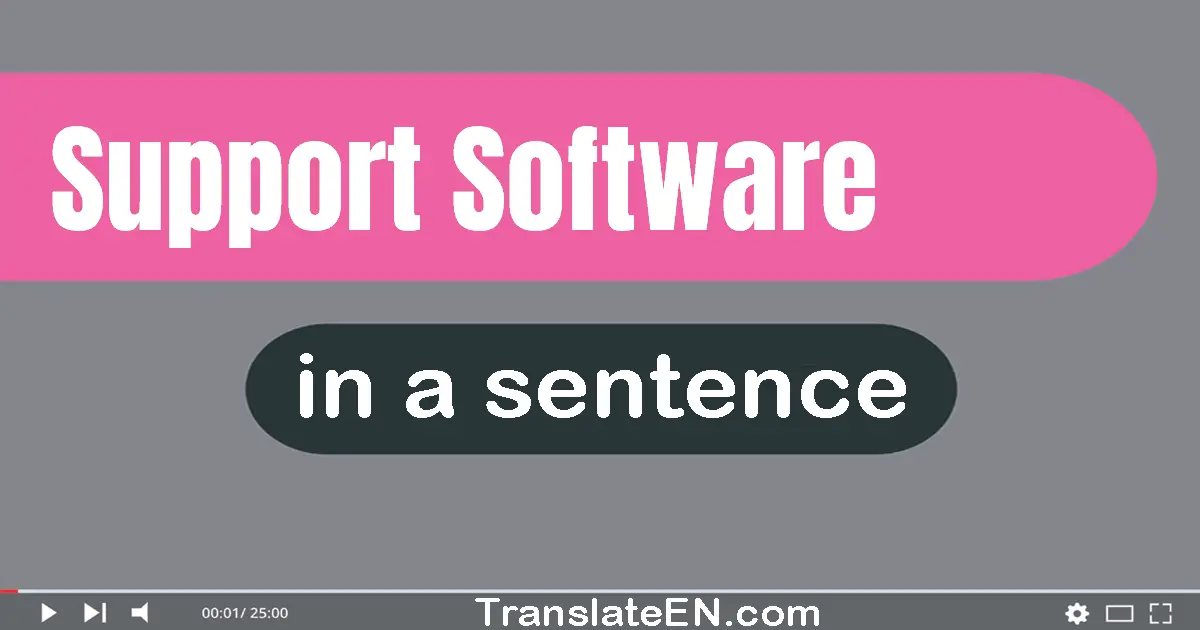 Support Software in a sentence