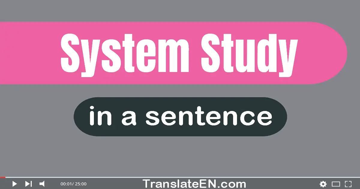 System Study in a sentence