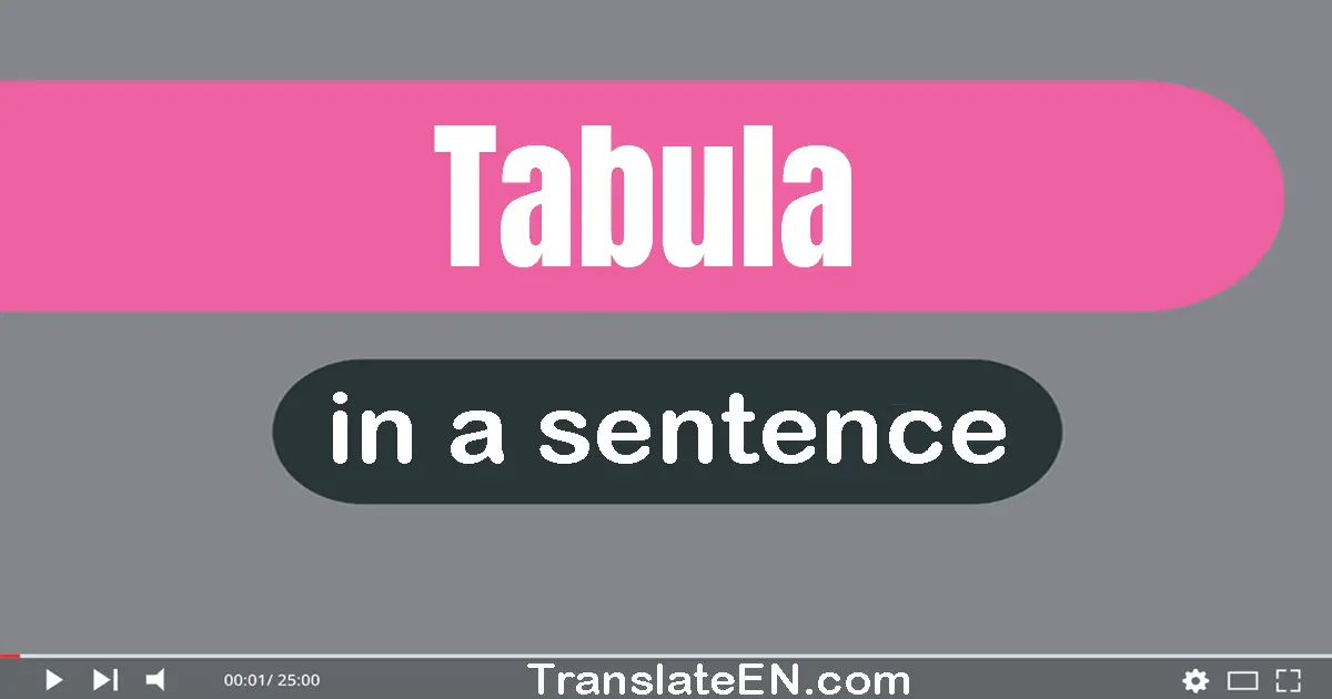 Tabula in a sentence