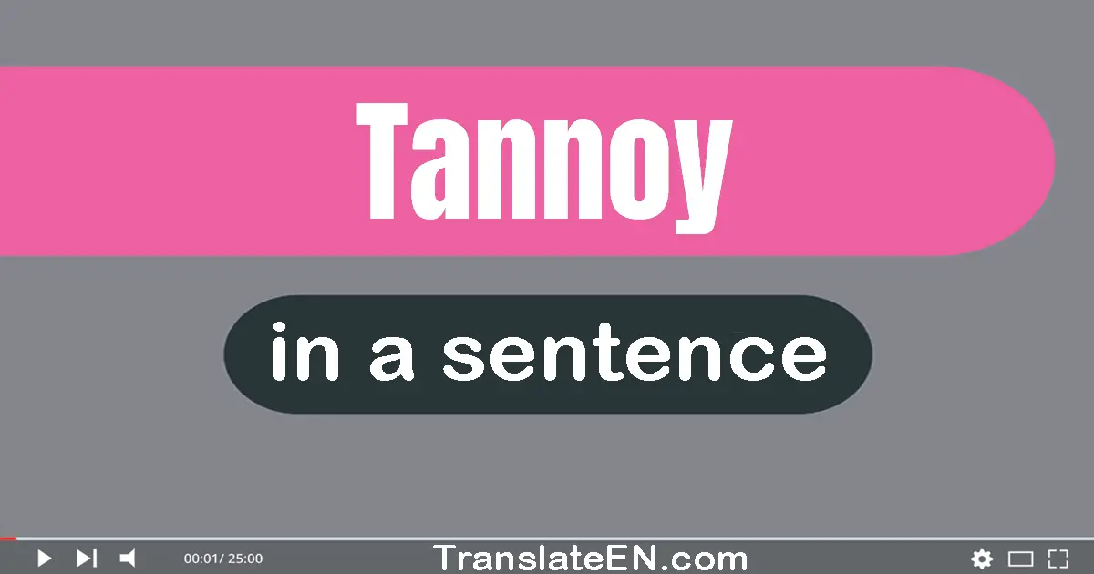 Tannoy in a sentence