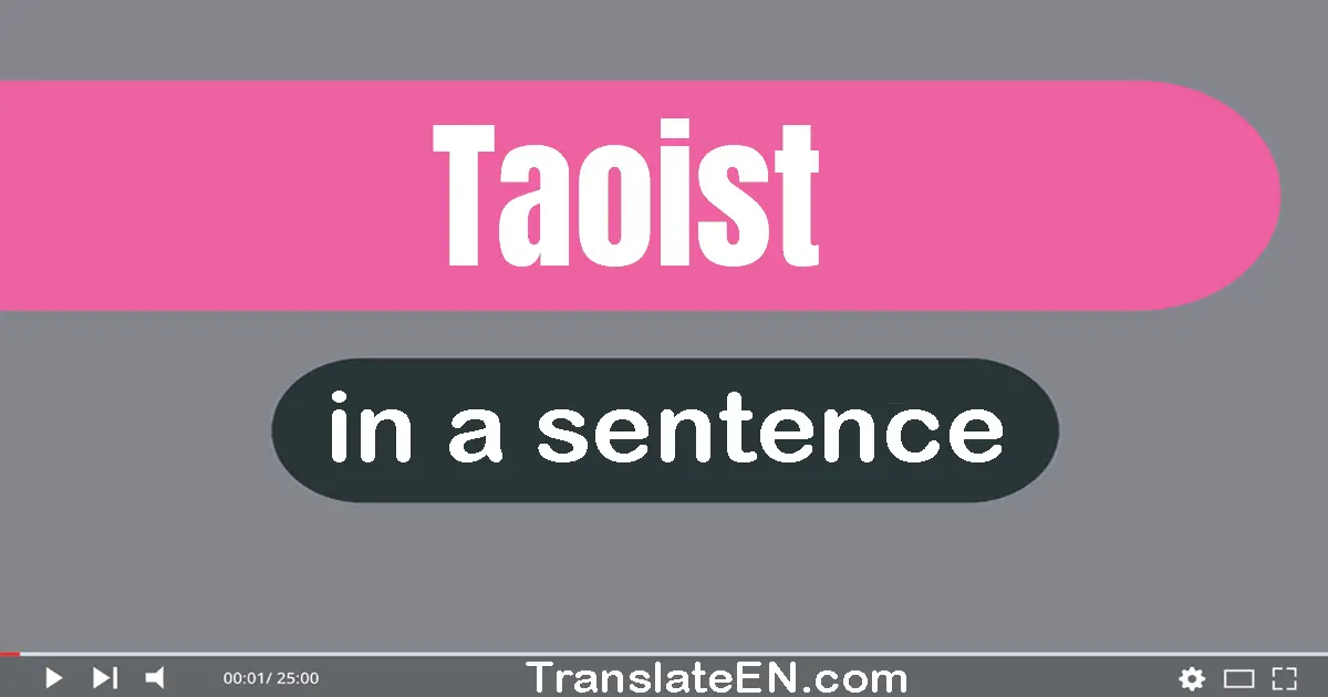 Taoist in a sentence