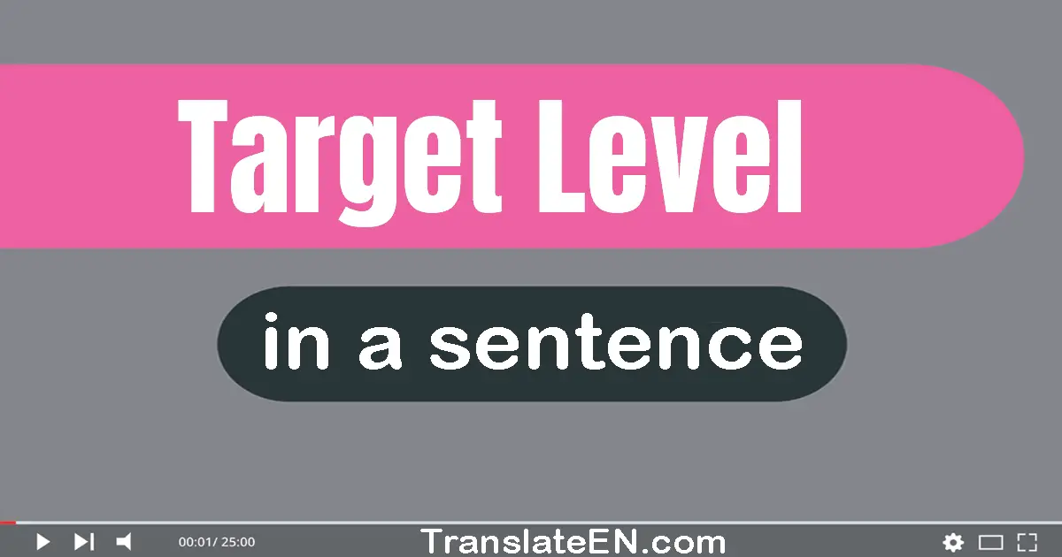 Target Level in a sentence