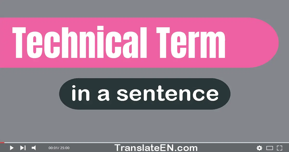 Technical Term in a sentence