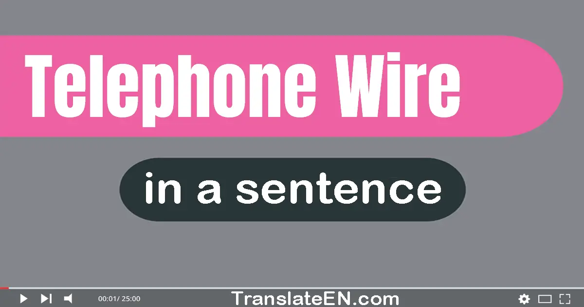 Telephone Wire in a sentence