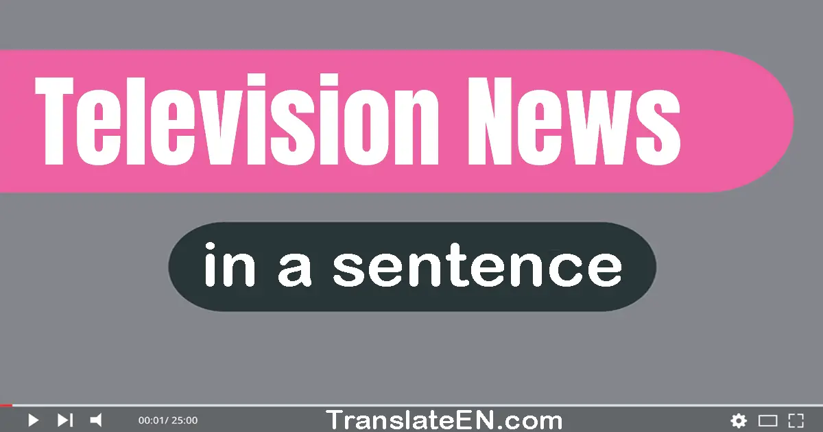 Use "television news" in a sentence | "television news" sentence examples